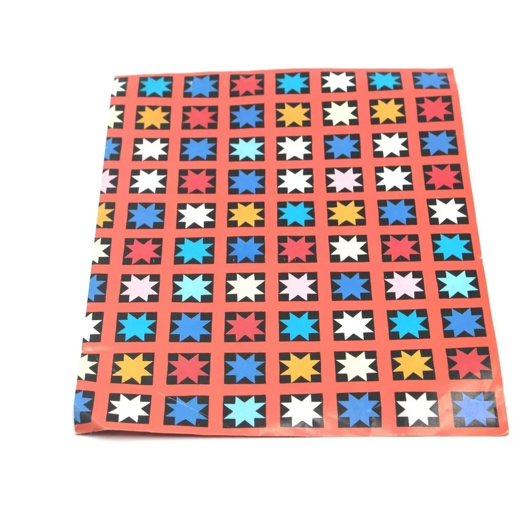 Vintage Colorful Star Shapes Party Gift Wrapping Paper One Sheet 18